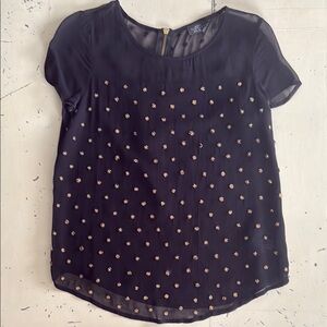 Black and Gold Embellished Top